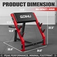 thumbnail image 6 of Goimu Preacher Curl Bench, Seated Arm Isolated Barbell Dumbbell Bicep Station, Adjustable Bicep Curl Machine with 7 Bar Holders,Dumbbell Holder for Home Gym, 6 of 10