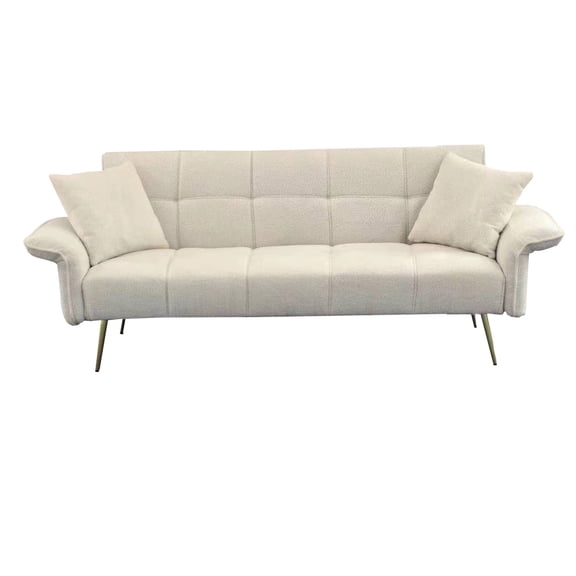 70.1 inch futon sofa bed, convertible double sofa bed with folding armrests for living rooms and small Spaces