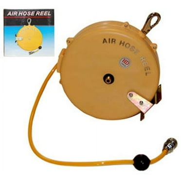 25' RETRACTABLE-RETRACTING 1/4" AIR HOSE REEL-Workshop Tools-Compressor Airbrush