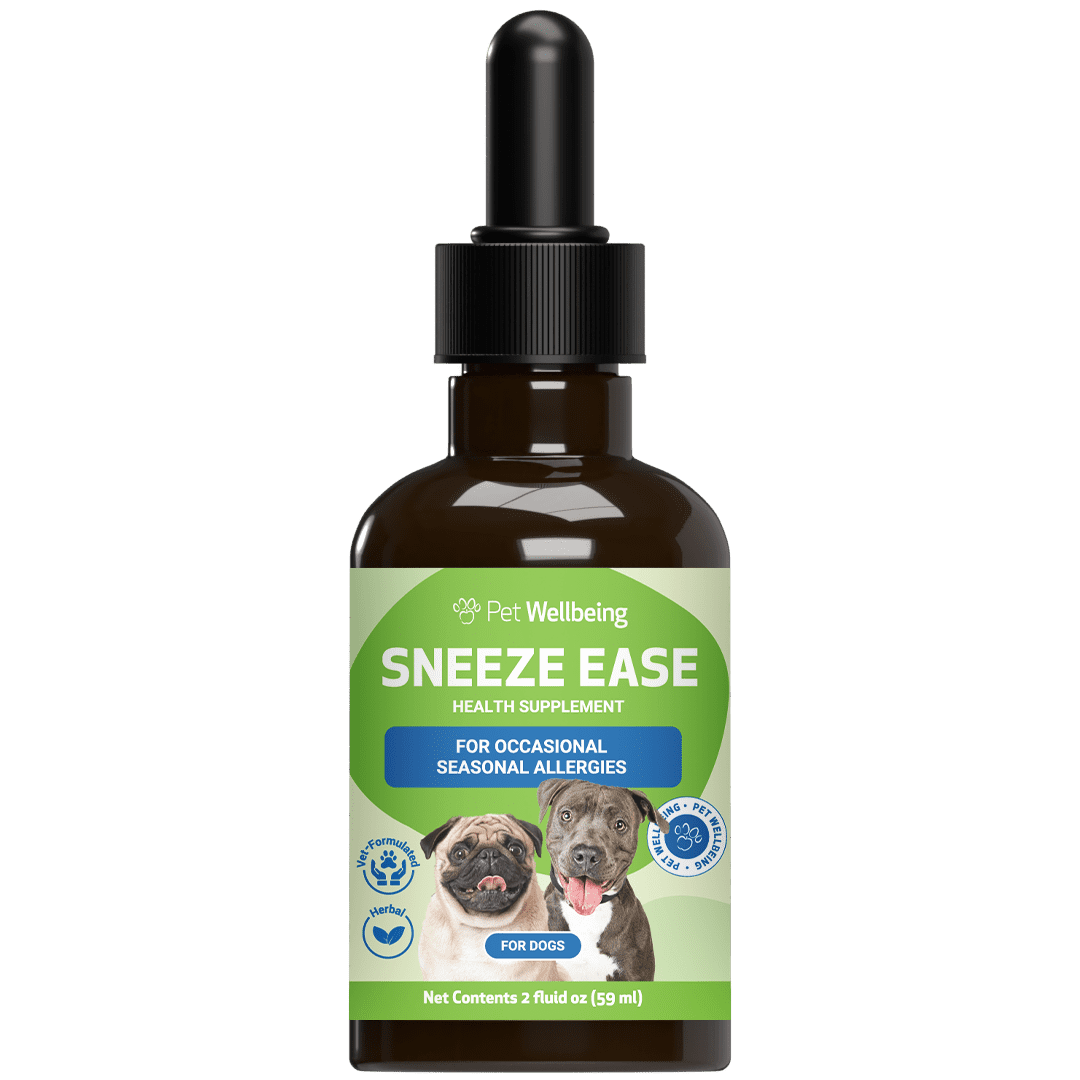 Pet Wellbeing Natural Dog Allergy Relief - Sneeze Ease (Nettle Eyebright Gold) 2oz (59ml)