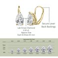 thumbnail image 3 of Dazzlingrock Collection IGI Certified 2.50 Cttw Pear Lab Grown White Diamond Solitaire Lever Back Earrings for Her in 14K Solid Yellow Gold, 3 of 4