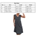 thumbnail image 5 of Vestido sin mangas Ticfox Color sólido Suelto Casual Volantes Gris M, 5 of 5
