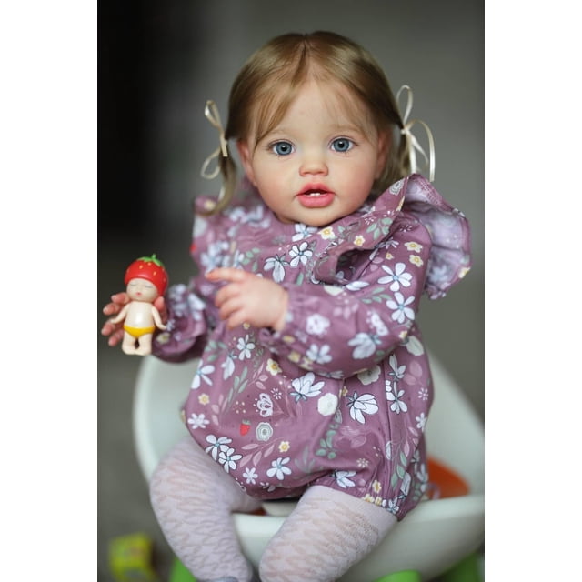 Muñeca Reborn Zero Pam 60 cm con Atuendo para Niños Mayores de 3 Años