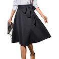 thumbnail image 3 of Women'S A-Line Midi Skirt High Waist Skirts Black S, 3 of 9