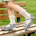 thumbnail image 6 of xinlanlin Girls Dress Shoes Low Heel Mary Jane Pumps Bow Party Wedding Princess Shoes for Toddler/Little Kids, 6 of 8