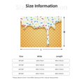 thumbnail image 5 of Fuzoiu White Ice Cream Print Flannel Blanket,Throw Blanket,Flannel Home Decor,Fleece Bed Blankets,Cozy Soft Blanket for Bed, Sofa, Camping, and Travel-80"x60", 5 of 6