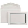 JAM Paper® Wedding Invitation Set, Small, Bold Border Set, Navy Blue Card with White Envelope, 100/pack