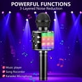 thumbnail image 6 of Syenll Kids Microphone, Wireless Microphone with LED Lights, Portable Singing Toys Gifts for Kids and Adults, Black, 6 of 9