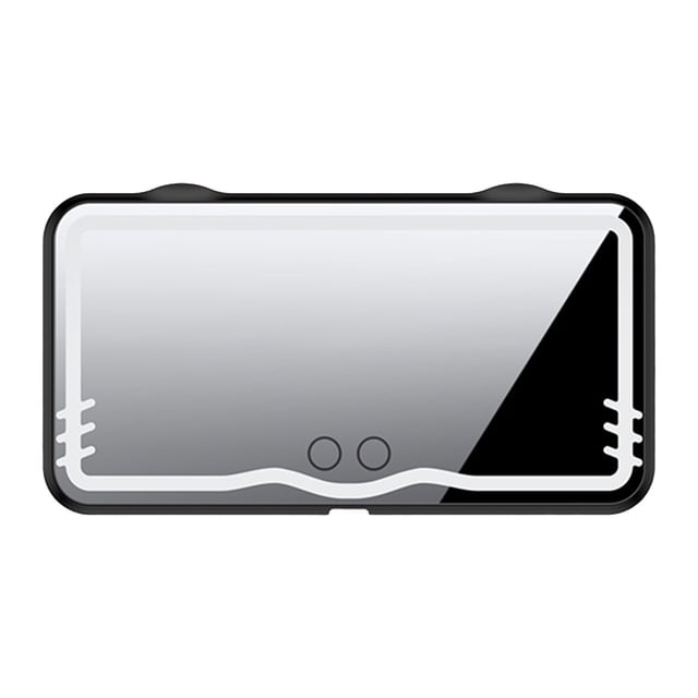 Car Led Mirror With Touch And 3 Light Modes Rechargeable Fits All Cars Black