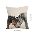 thumbnail image 3 of Horse-Print Cotton Linen Cushion Cover for Sofa, Living Room, Office or Model Unit, Decorative Throw Pillowcase with Lumbar Support, 3 of 6