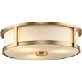 thumbnail image 3 of Gilliam Collection Three-Light Vintage Brass New Traditional Flush Mount, 3 of 9