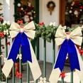thumbnail image 5 of AUNVITO Multipurpose Decorative Bow Ornament, Smooth Fabric Bow Accessory, Reusable Pendant for Christmas Tree Wreath Gift Wrap Wedding Holiday Party Scene Decoration, 5 of 6