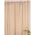 thumbnail image 2 of The Art Box Solid Linen Curtains 95 Inches Long 2 Pack, Textured Gauze Linen Curtain Drapes Tie Top Curtain Panels for Bedroom/Living Room/Sliding Door Farmhouse Decor, 35"w x 95"l in, Pale Taupe, 2 of 8