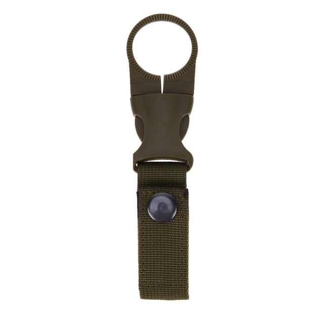 Clip Mineral Hebilla Botella Portátil Correas Nailon Tácticas para Exteriores Mosquetón Multifunción (verde Militar) 2 Piezas