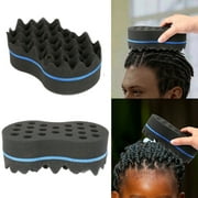 Unisex Double Sided Barber Sponge Hair Brush for Afro Twists Curls Waves Braids