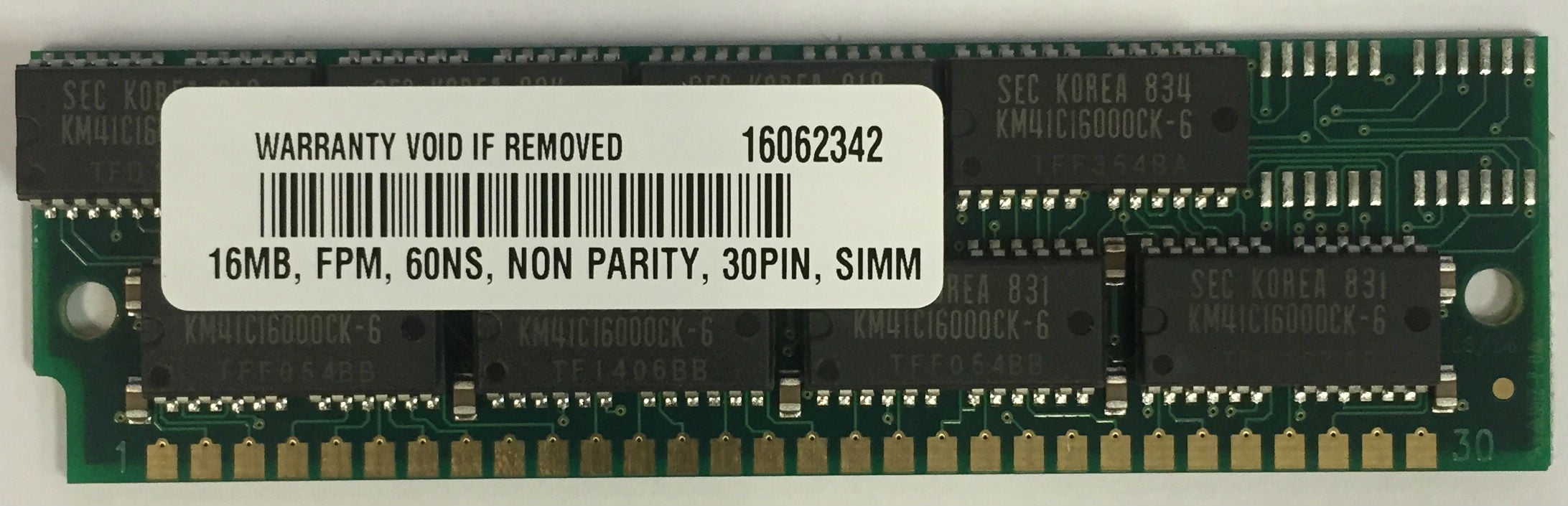16MB 4x 4MB 30pin SIMM RAM MEMORY without parity 4x8 30-pin Apple Mac PC