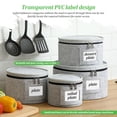 thumbnail image 5 of 4Pcs Dinner Plate Storage Box Felt Dish Container Dinnerware Plate Organizer with 48Pcs Dividers for Dish Bowls Transport Moving, 5 of 9