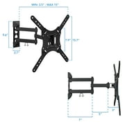 Mount-It! Full Motion TV Wall Mount with Swivel Arm for 28 32 40 43 48 50 55 Inch Flat Screen TVs