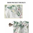 thumbnail image 7 of Eucalyptus Leaves Bedroom Curtains 63 Inches length, Spring Botanical Pastoral Watercolor Window Treatment Curtain Drapes, Rod Pocket Curtain Panels for Living Room Kitchen, 42"x63", 2 Panels, 7 of 7