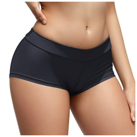 Sopiago High Rise Bikini Bottoms for Women High Waist Women s Swimsuit Bikini Bottom Black XL
