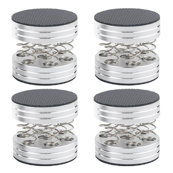 Tachiuwa Tapis de Support d'Isolation pour Caisson de Basses à 4x Pointes de Haut-Parleurs à Ressort en Métal pour Amplificateur Hi-Fi