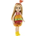 thumbnail image 2 of Barbie Club Chelsea Dress-Up Small Doll, Blonde, in Burger Costume with Puppy & Accessories, 2 of 6