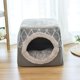 thumbnail image 2 of Cueva para gatos Casa para gatos Cama para gatos Mascota Nido para mascotas Saco de dormir 2 en 1 Cueva para abrazos plegable para cómodo Gris XL Sincero Hogar, 2 of 4