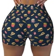 thumbnail image 2 of Naloa Fastfood Biker Shorts for Women Seamless Scrunch Short Women’s Yoga Shorts for Gym Running Sport Shorts-X-Large, 2 of 8