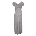 thumbnail image 6 of Wsysadlol Womens Summer Dresses Women Elegant Summer Solid Knit Maxi Dress Pleated Neckline Slim Fit Long Dress For Formal Occasions & Evening Party, 6 of 6