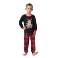thumbnail image 3 of Hirigin Matching Christmas Pajamas For Family Elk Print Long Sleeve Shirt and Plaid Pants Set Loungewear Soft Sleepwear, 3 of 7
