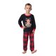 thumbnail image 3 of Pijama navideño a juego con estampado de alces: camisa de manga larga y pantalón a cuadros. Ropa de estar por casa suave., 3 of 9