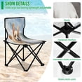 thumbnail image 4 of YAZAOO Camping Chairs Modern Corgi on Beach Pattern Folding chair, 4 of 8