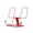 Red, variant on Iron Book Stand, Adjustable Portable Reading Stand for Books Tablets & Music Scores, 7.1x6.1x6.1in Foldable Metal Book Holder with Page Clip, Lightweight Study Desk Accessory in 7 Colors