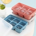 thumbnail image 4 of Worallymy Ice Tray 6 Grid Mini Ice Cube Mold Soft Chocolate Candy Mold con tapa DIY Bakeware Light Red Worallymy JD735803655, 4 of 7