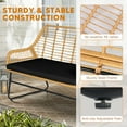 thumbnail image 2 of Tappio 4-Piece Rattan Patio Furniture Set, Outdoor Wicker Conversation Set with Tempered Glass Table, Black, 2 of 8