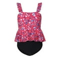 thumbnail image 1 of PMVFHDE Pièce Maillot de Bain une Mignon Maillot de Bain Maillots de Bain pour Filles Mode Mignon Imprimé Enfants Plage Vacances Bretelle de Bain Bikini Ajustable Rouge, 8 Ans, 1 of 6
