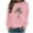 Pink, variant on Maplenight Christmas Sweatshirts for Women Casual Crew Neck Pullover Sweatshirt Relaxed Fit Holiday Vacation Graphic Tees Tops