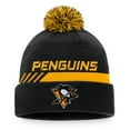 thumbnail image 1 of Pittsburgh Penguins Fanatics Authentic Pro Locker Room Beanie Cuff Pom Toque, 1 of 2
