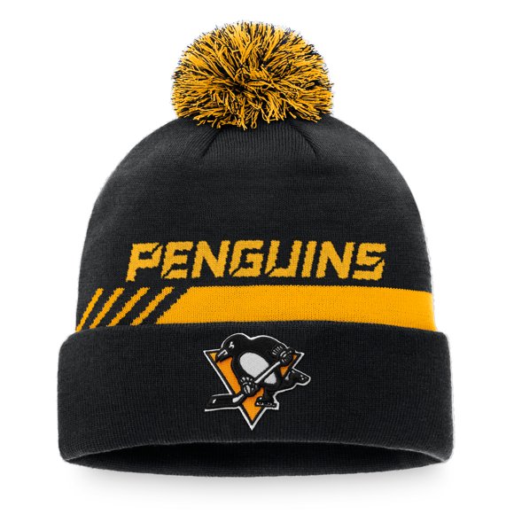 Pittsburgh Penguins Fanatics Authentique Tuque Pro pour Casier avec Poignets et Pompon