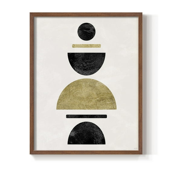 Modern Stack in Brown Solid Wood 8 x 10 Framed Print