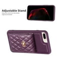 thumbnail image 3 of Dteck Wallet Case for iPhone 8 Plus/iPhone 7 Plus, Cute Luxury Bag Design, Elegant Purse Flip Card Pouch Cover Soft PU Leather Case with Shoulder Strap,Deep Purple, 3 of 6