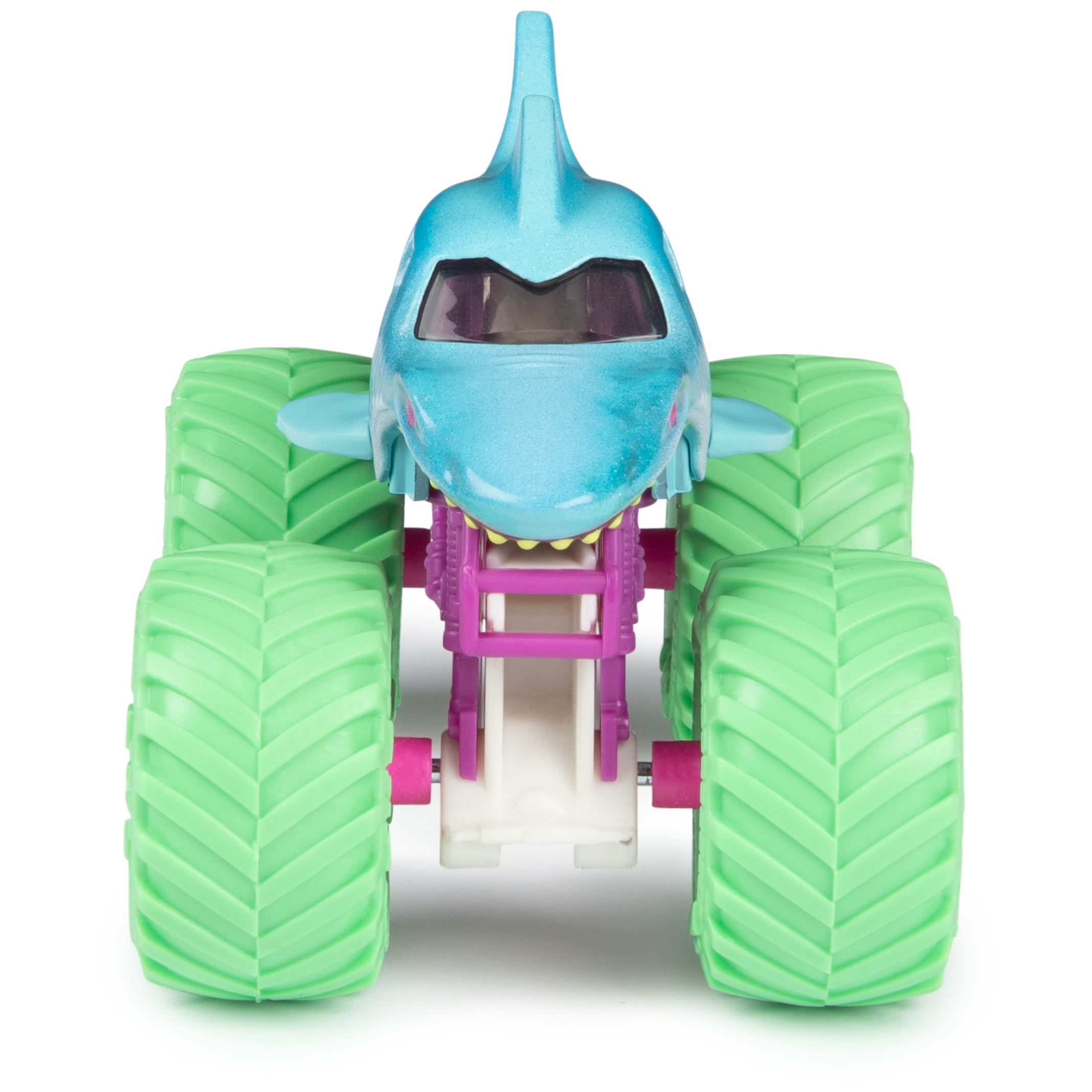 Monster Jam, 2-Pack Neon 1:64 Nitro Monster Trucks, Alien Invasion Vs. Megalodon