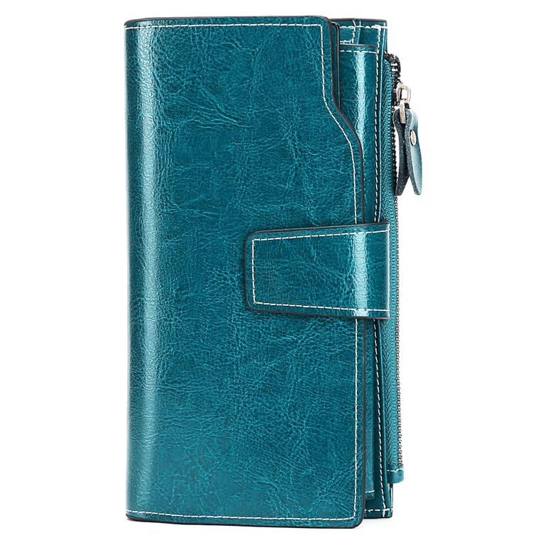 Portafoglio Donna Visconti Slim, In Pelle Con Protezione RFID, Spazio Per 7 Carte E Monete, Con Scatola Regalo