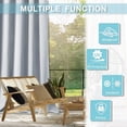 thumbnail image 7 of DONGPAI Patio Curtains Outdoor Extra Wide, Detachable Top Waterproof Outdoor Blackout Curtains Drapes for Porch Pergola Gezebo, 1 Panel, 100''x 96'', Grayish White, 7 of 7