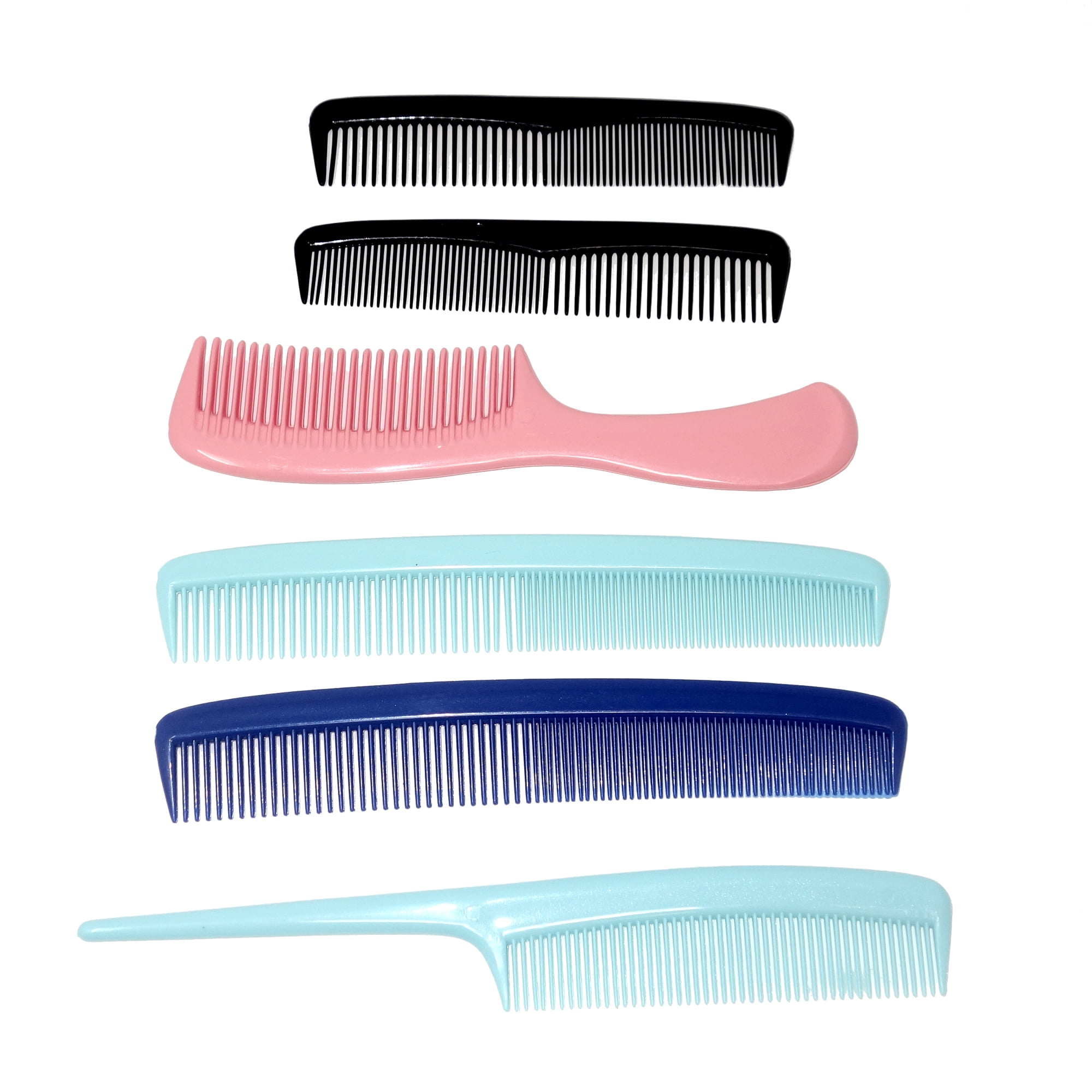 Conair Classic Sustainable Plastic Styling Comb Variety Pack (Colors