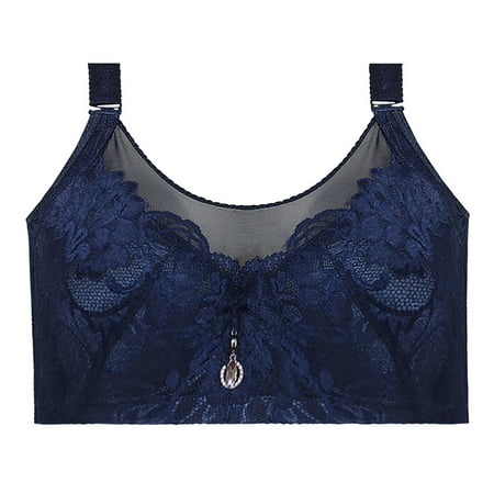 

Aayomet Womens Plus Size Bra Women s Bra Underwear Yoga Stretch Out Hollow Size Bra Plus Sports Dark Blue Large
