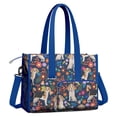 thumbnail image 2 of Teacher Tote Bag,Beagle Dog Dog and Pioneer Flower Teacher Utility Tote Bag,Large Work Tote Bags for Women with Multiple Pockets,Top Zipper Closure,13.8x10.6x6.7 Inch, 2 of 5