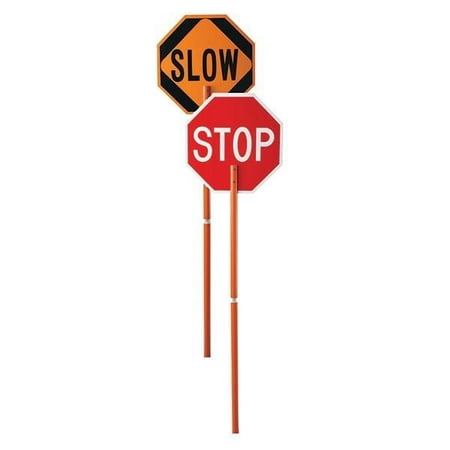 

Stop & Slow Paddle Sign Engineer-Grade Reflective (4 Pack)