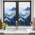 thumbnail image 3 of Abstract Ocean Window Privacy Film Gradient Blue White Gold Waves Decorative Glass Window Film UV Blocking Static Cling Non-Adhesive Sticker Covering for Home Door 19.6 x 39.3 inches, 3 of 8