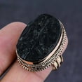 thumbnail image 2 of Natural Black Tourmaline Gemstone Handmade Copper Jewelry Ring Size 9, 2 of 2